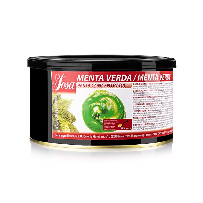 Sosa-pasta - munt, groen, gearomatiseerd, 1,5 kg