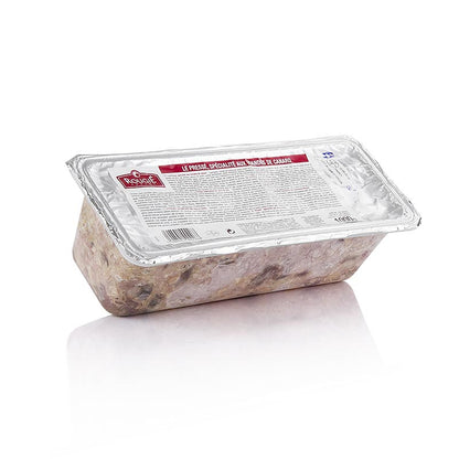 Rougié 1 kg Terrine van eendenvlees Le Pressé showcasing gourmet duck meat delicacy