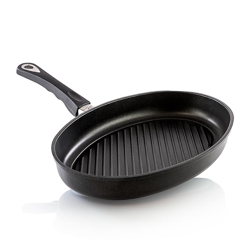 AMT Gastroguss, visbakpan met grillbodem en vetgoot, inductie, 35x24cm, 1 stuk