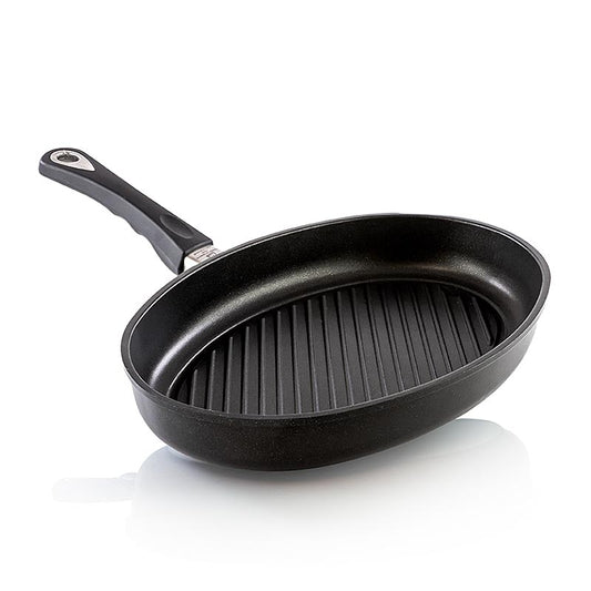 AMT Gastroguss, visbakpan met grillbodem en vetgoot, inductie, 35x24cm, 1 stuk