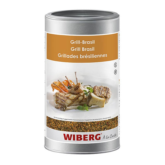 750 grams of Wiberg Grill Brasil Style kruidenzout, a flavorful spice blend perfect for grilling and seasoning meats and vegetables
