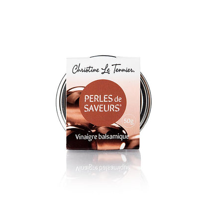 Kruidenkaviaar "balsamicoazijn", parelgrootte 5 mm, bolletjes, Les Perles, 50 g