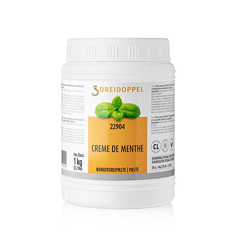 Delicious and creamy Crème de menthe pasta by Dreidoppel, Nr229, 1 kg, perfect for adding a refreshing mint flavor to your desserts and beverages