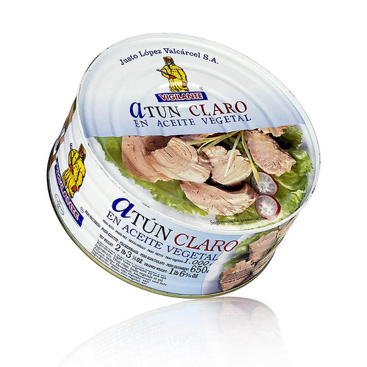 Witte tonijn in olie, Justo Lopez Valeaucel, 1 kg, high-quality canned tuna in oil from Justo Lopez Valeaucel