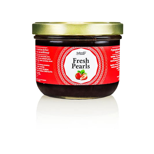 365 g of cocktail pearls with a 5mm strawberry-flavored fruit caviar