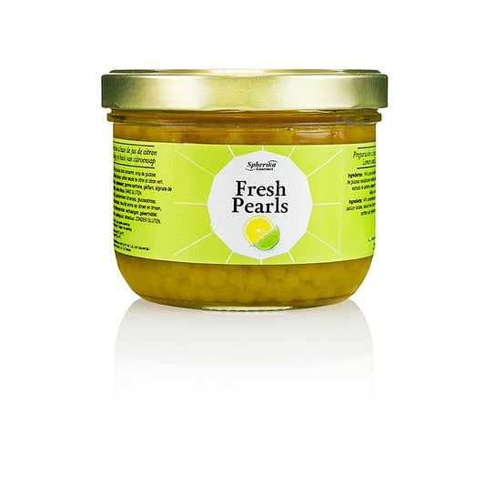 Fruitkaviaar lemon-lime van 365 g, met parels van 5 mm, perfect voor cocktails
