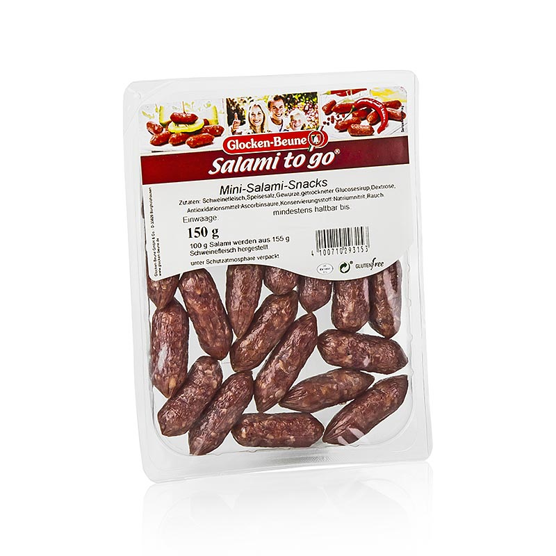Mini salami's, kleine mild gerookte worstjes, ca. 20-24 stuks, 150 g