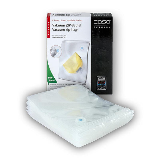 20 pack of 26x23cm vacuum bags with ziplock closure, perfect for storing and organizing clothes and linens