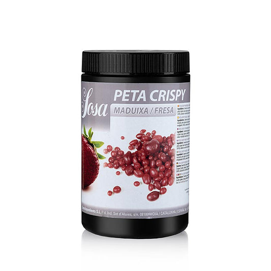 Peta Crispy (knallende snoepjes), aardbei, omhuld met cacaoboter, natbestendig, 900 g