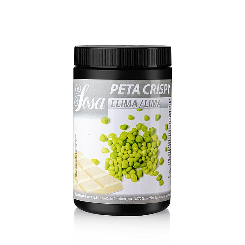 Peta Crispy (knallende bruisbonbons), limoen, omhuld met cacaoboter, natbestendig, 900 g