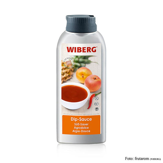 WIBERG zoetzure dipsaus, fruitige abrikoos met een vleugje chili, 695 ml - Delicious and tangy apricot dip sauce with a hint of chili, perfect for adding a burst of flavor to your dishes