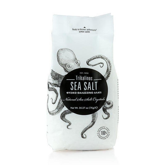Zeezout, Trikalinos, Griekenland, 1 kg - authentic Greek sea salt from Trikalinos, Greece, in a 1 kg package