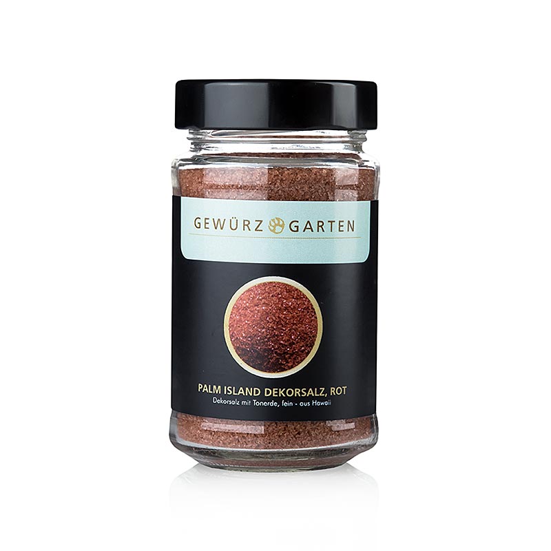 Spice Garden Palm Island Pacific zout, decoratief zout met rode klei, fijn, Hawaï, 220 g - Een prachtig verpakt en hoogwaardig zoutproduct, perfect voor culinaire doeleinden en als decoratief element in de keuken of op de eettafel