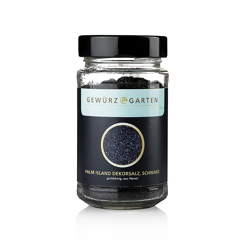 Decoratief grof Hawaïaans zout met geactiveerde houtskool van Spice Garden Palm Island Pacific, 220 g