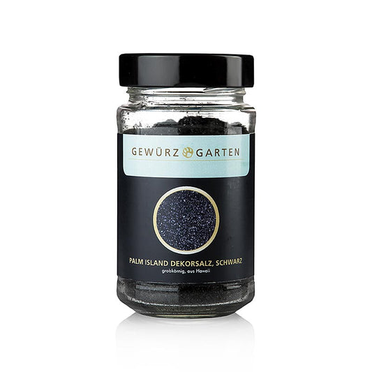 Decoratief grof Hawaïaans zout met geactiveerde houtskool van Spice Garden Palm Island Pacific, 220 g