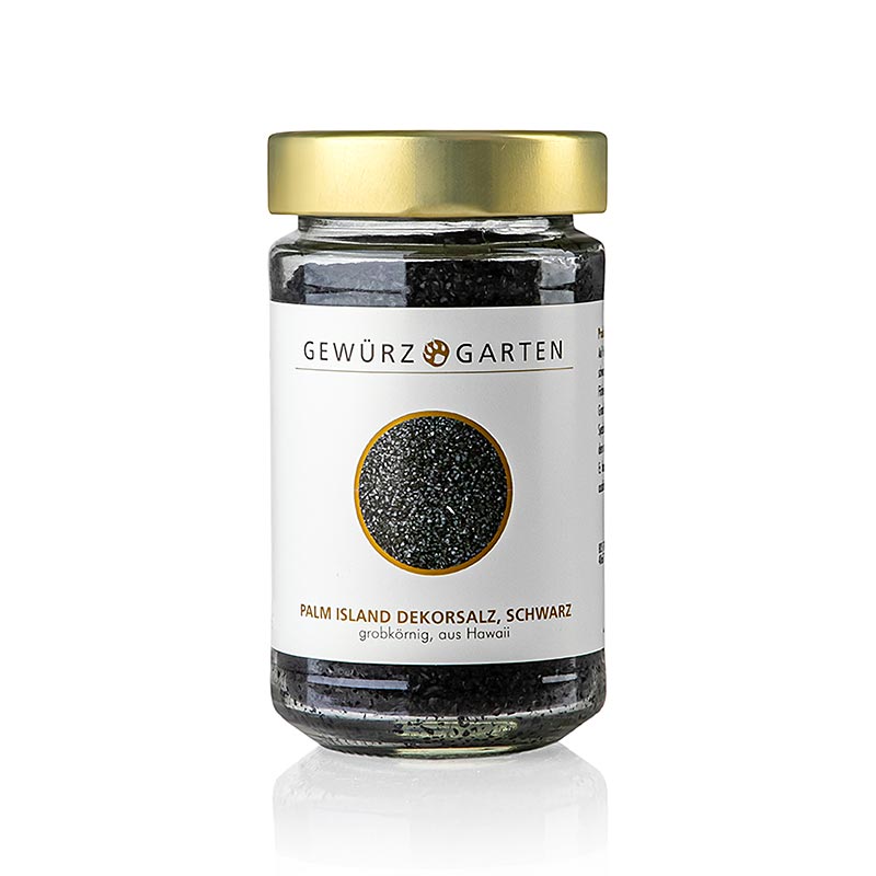 Kruidentuin Palm Island Pacific-zout, decoratief zout met actieve kool, grof, Hawaii, 220 g
