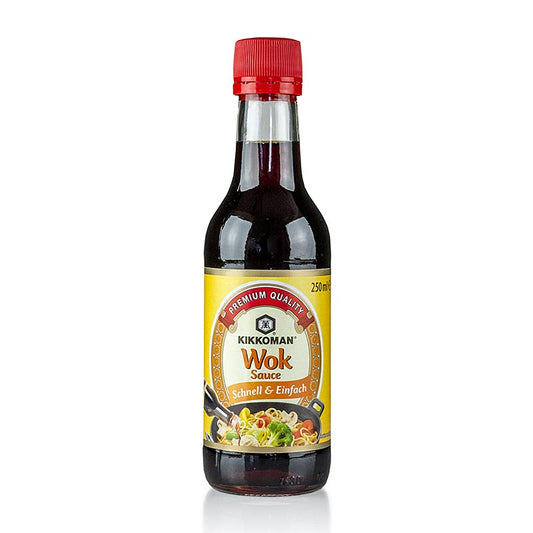 Authentic Kikkoman Japan wok sauce, 250g, perfect for stir-frying and marinating