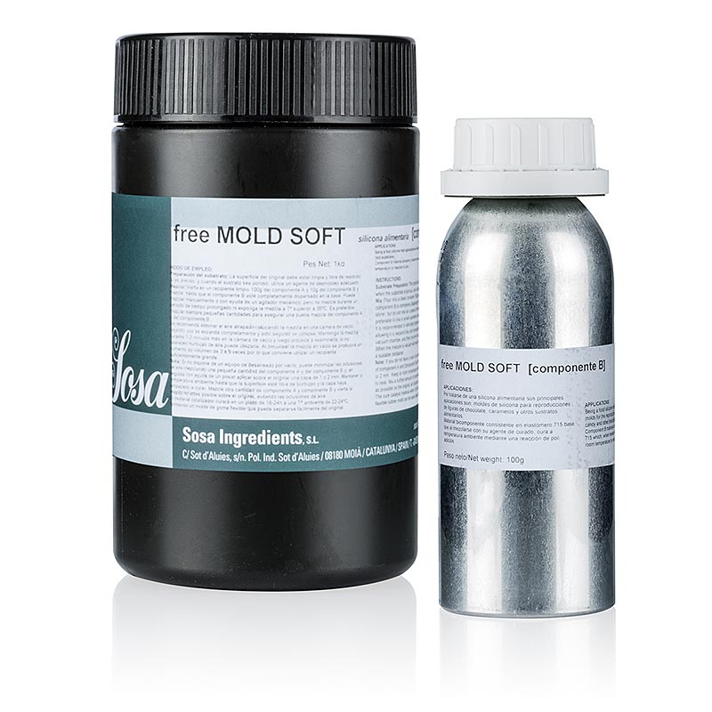 Freemold Soft, 11 kg, 2 stuks, ideal for creating flexible silicone molds for various crafting projects