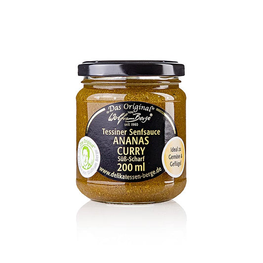 Originele Tessiner ananas-kerrie-mosterdsaus, Wolfram Berge, 200 ml