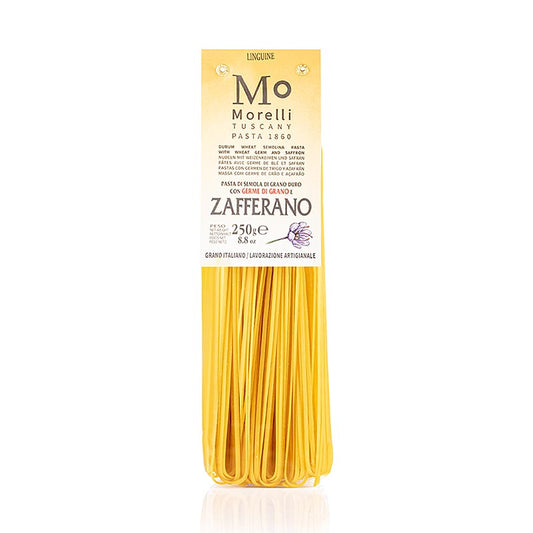 Morelli 1860 Linguine, met saffraan & tarwekiemen, 250 g