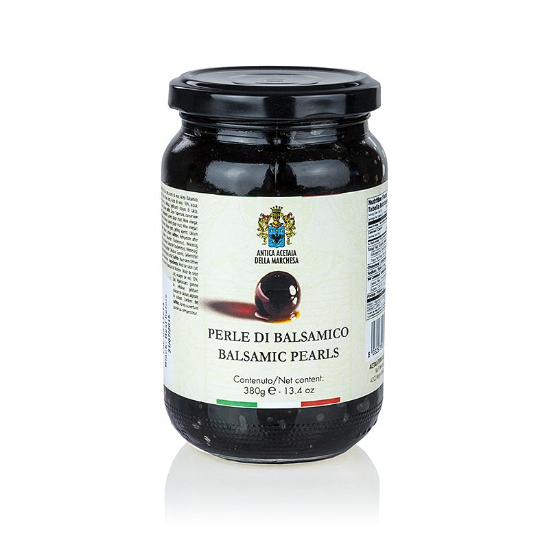Kruidenkaviaar "Balsamicoazijn BGA", parelgrootte 3-5 mm, bolletjes, Terra del Tuono, 380 g