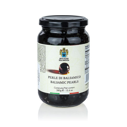 Kruidenkaviaar "Balsamicoazijn BGA", parelgrootte 3-5 mm, bolletjes, Terra del Tuono, 380 g