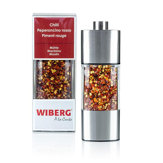 Wiberg chilipepers, gemalen, in molen, 14 cm keramisch maalwerk, 50 g