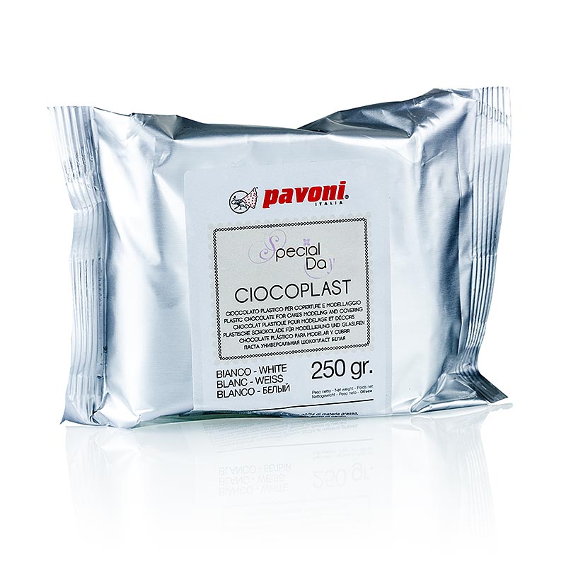 Modelleerbare chocolade, wit, Pavoni, 250 g