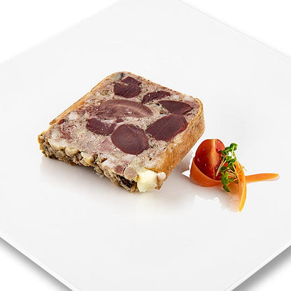 Terrine van eendenvlees "Vigneronne", met kastanjes, trapeze, rougié, 1 kg