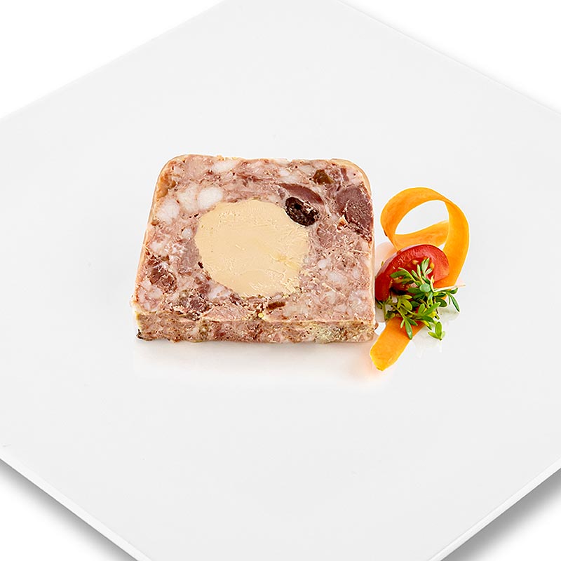 Terrine van duif, met kersen en eendenlever (20%), Rougie, 1 kg
