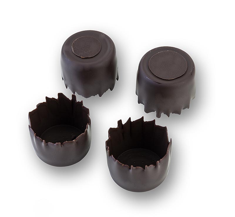 Chocoladevorm "geribbeld" puur, Ø 25 mm, H 20 mm, Michel Cluizel, 864 g, 288 stuks