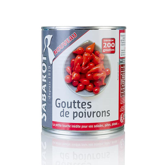 Paprikadruppels, rood, Sweety Drops, "Gouttes de Poivron", 793 g