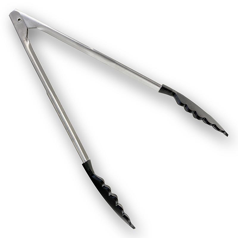 Stainless steel universal tongs with 30cm silicone blade, perfect for cooking and serving, 1 piece