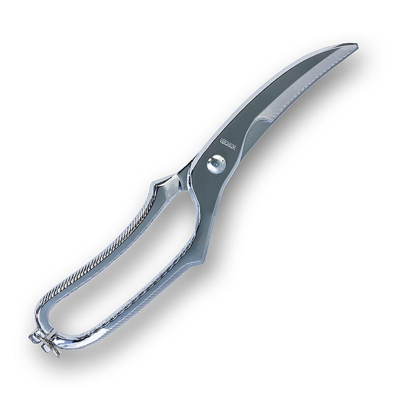 Stainless steel 25cm long poultry shears, a single piece for cutting poultry