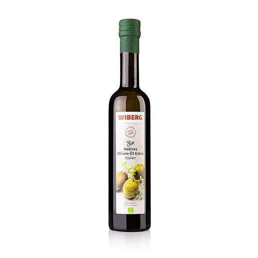 Organic Wiberg Extra Virgin Olive Oil from first cold pressing, 500 ml, made in Italy