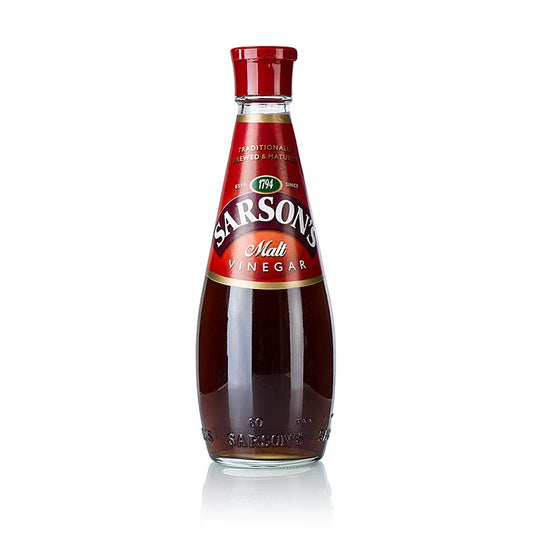 A 250 ml bottle of Sarsons Moutazijn, with 5% zuur content