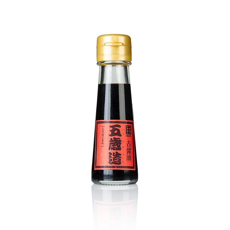 Sojasaus - 5 jaar gerijpt in Japanse eiken vaten, 50 ml - a premium quality soy sauce aged in Japanese oak barrels for 5 years, perfect for enhancing the flavor of your dishes
