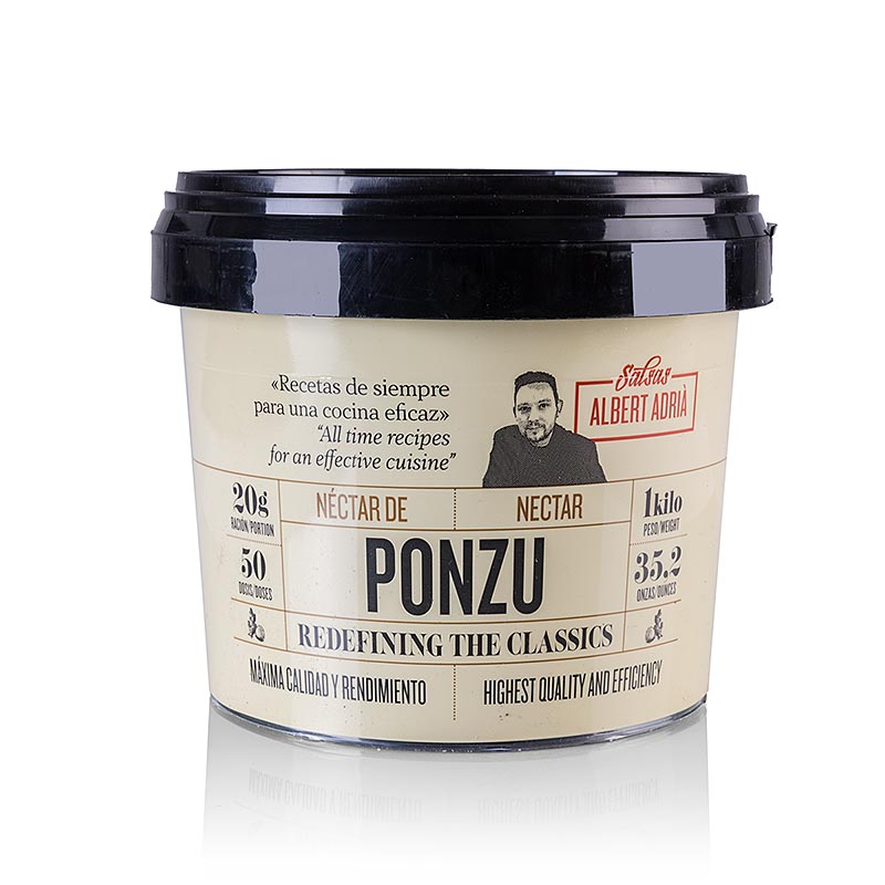 Albert Adria Ponzu Japanese sauce, 1 kg bottle, ideal for sushi and sashimi dishes