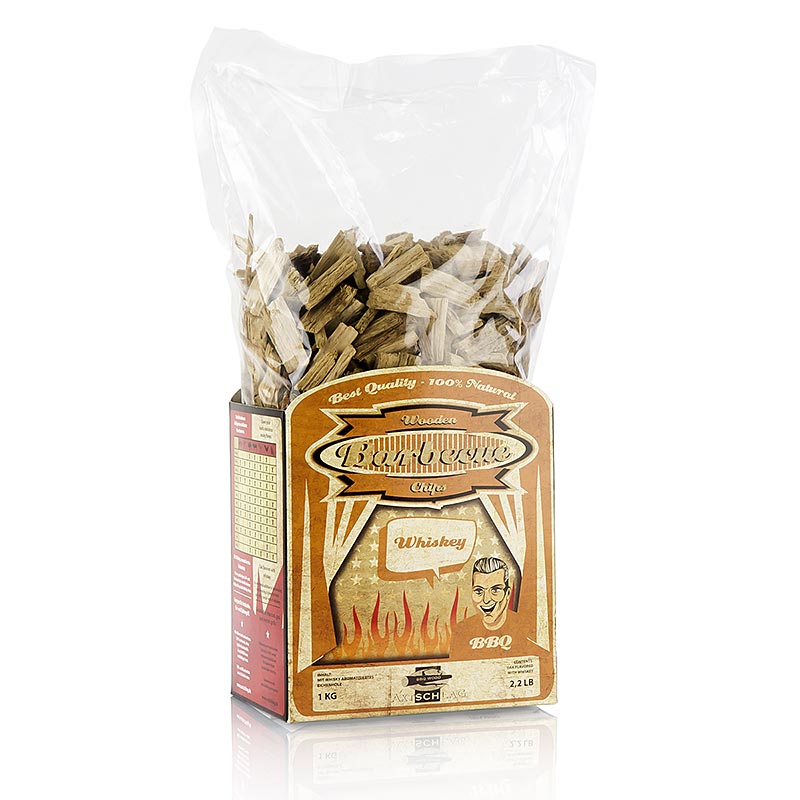 Grill BBQ - Rookchips van whisky-eikenhout, 1 kg
