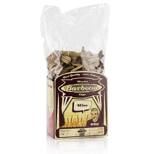 Grill BBQ - Rookchips van roodwijn-eikenhout, 1 kg