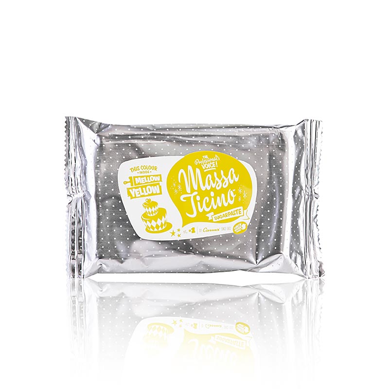 Massa Ticino - Taartversiering, Mellow Yellow, veganistisch, AZO-vrij, 250 g