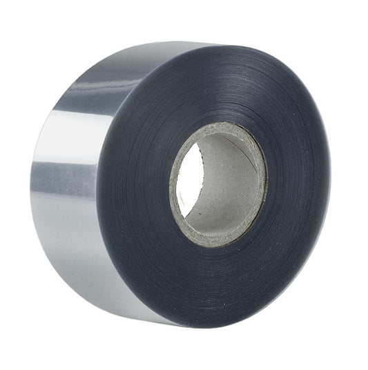 Clear PVC taartrandfolie roll, 6cm high, 90µ, 300m for packaging applications