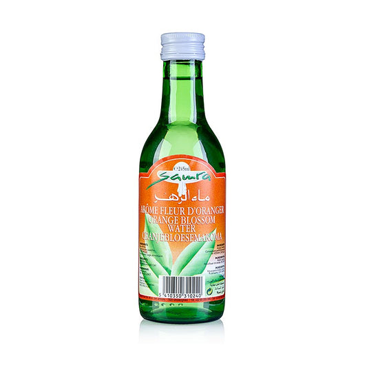 Sinaasappelbloesemwater, gearomatiseerd, 245 ml, verfrissend en natuurlijk bloemenwater voor culinaire en cosmetische toepassingen