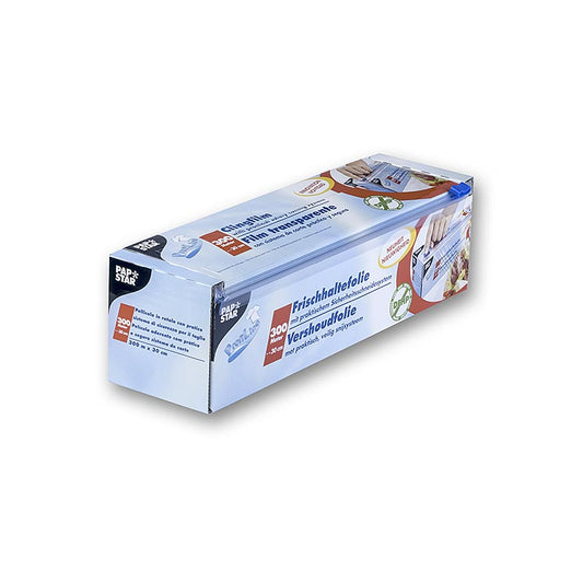 Vershoudfolie van PVC met snijsysteem, 30 cm x 300 m, Papstar, 1 stuk