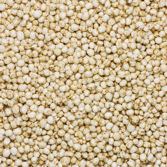 Biologische gepofte quinoa in een verpakking van 1 kg, ideaal voor gezonde maaltijden en snacks