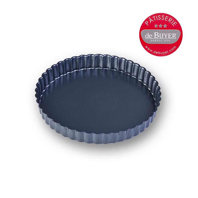  DeBUYER Taartvorm, bakvorm voor taarten, ronde vorm met een diameter van 198cm, inclusief uitneembare bodem, 1 stuk