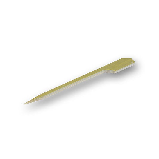 Pack of 50 bamboo skewers with leaf-shaped tips, 7cm long