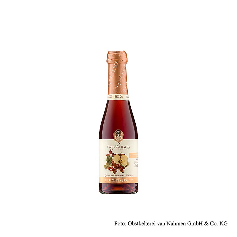 Van Nahmen appel-rode bes-framboos fruitssecco, alcoholvrij, 200 ml