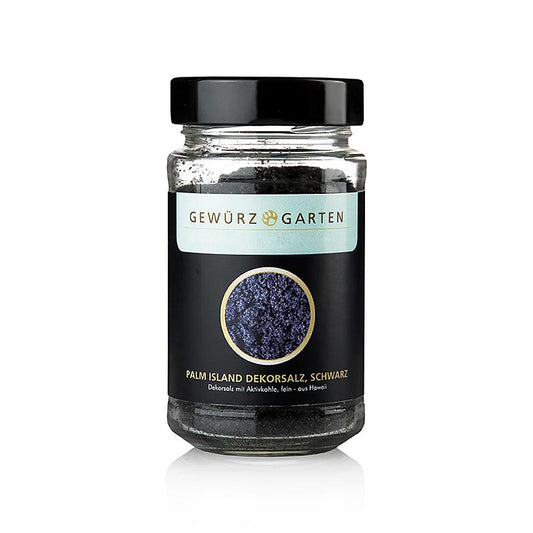 Spice Garden Palm Island Pacific zout, decoratiezout met geactiveerde houtskool, fijn, Hawaï, 200 g, perfect voor het toevoegen van een vleugje exotische smaak aan je gerechten
