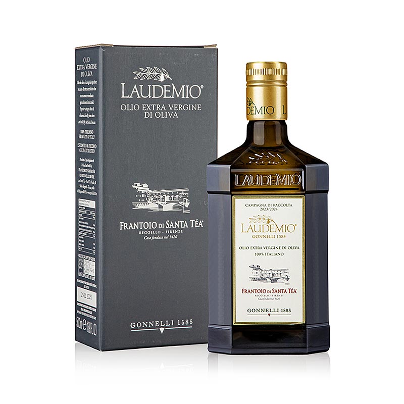 Extra vierge olijfolie, Santa Tea Gonnelli "Il Laudemio", groene olijven, 500 ml